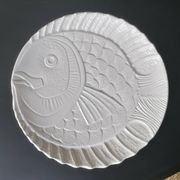6 assiettes poisson en faïence de Sarreguemines