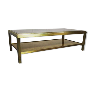 Vintage brass regency coffee table