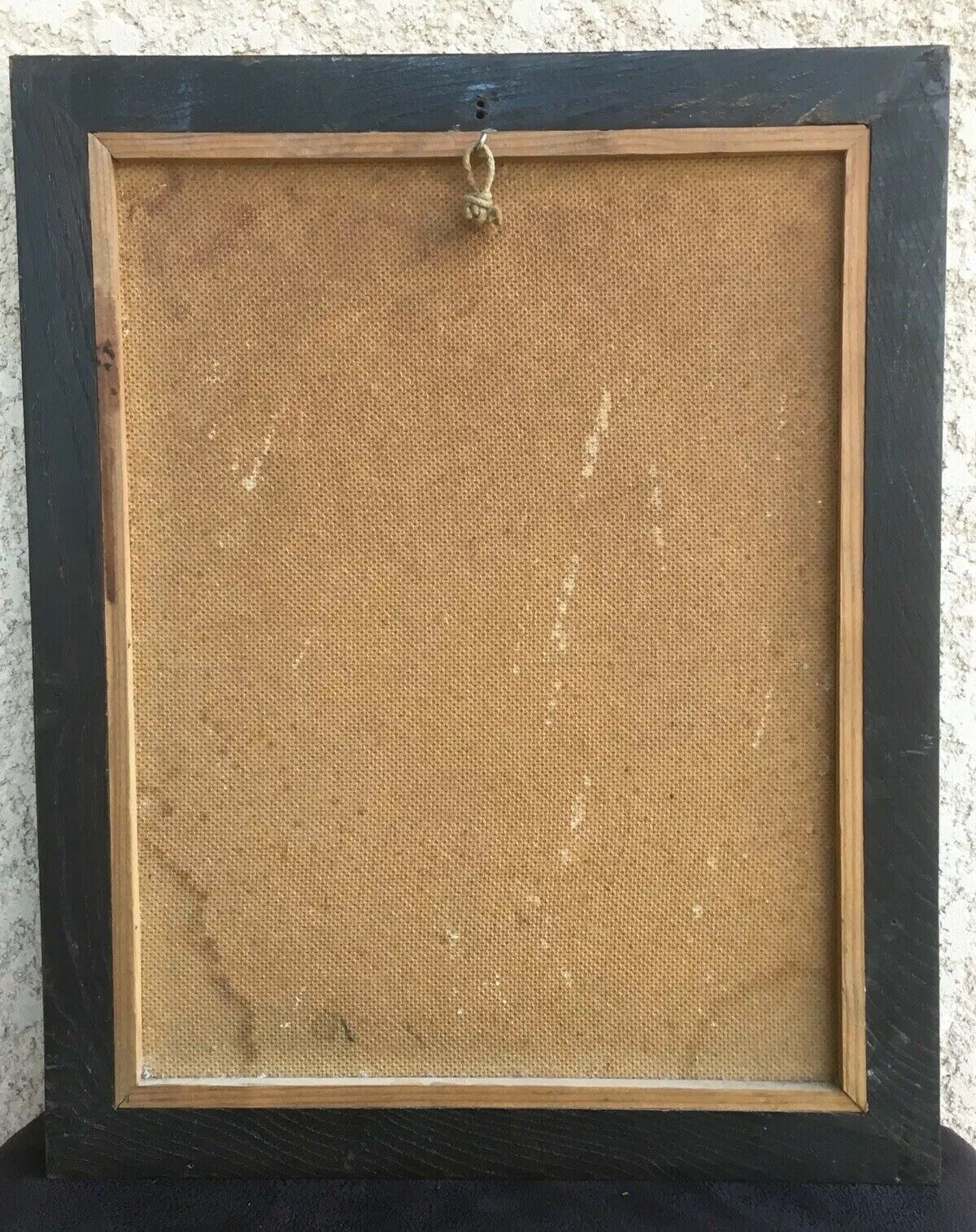 Painting Oil on Isorel Signed Landscape Breton Brittany Port Boat Character XX ème