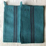 Antique clothes in linen and caribbean blue cotton