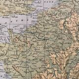 Old geological map of France - 1900