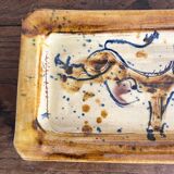 Ceramic cake dish, donkey decor, vintage crafts