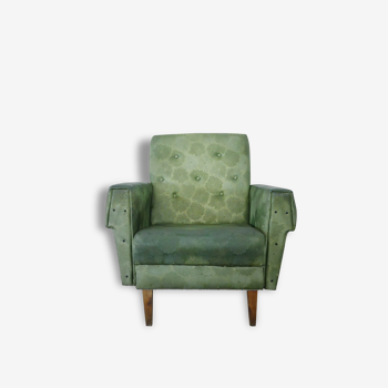 Fauteuil en skai vert