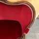 Antique canapé in wood and burgundy velvet in Louis Philippe style.