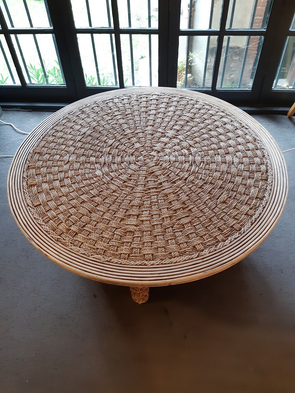60s cording coffee table