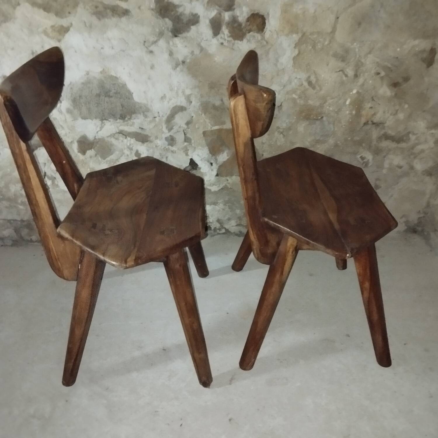 Pair of brutalist chairs from the 70s