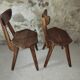 Paire de chaises brutaliste années 70