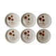 Set of 6 dessert plates in Sarreguemines sandstone, thistle pattern