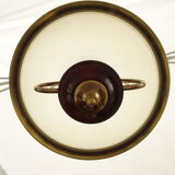 Suspension in opaque glass and solid brass