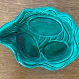 Plat Ancien Condimentier VALLAURIS Céramique Verte Art De La Table Vintage