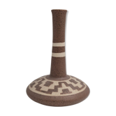 Ceramic sun / large vase with geometric pattern by Gmundner Austria, 1970s.