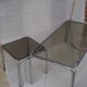 Chrome metal coffee table set