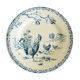 Flat plate porcelain of Gien pattern Roosters