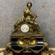 Pendule époque Napoléon III en bronze doré et marbre circa 1850