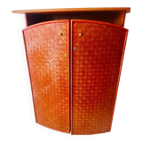 Small bamboo and rattan wardrobe circa 1980