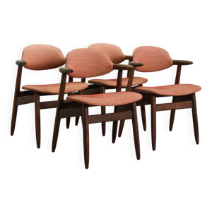 lot 4 chaises salle - tissu