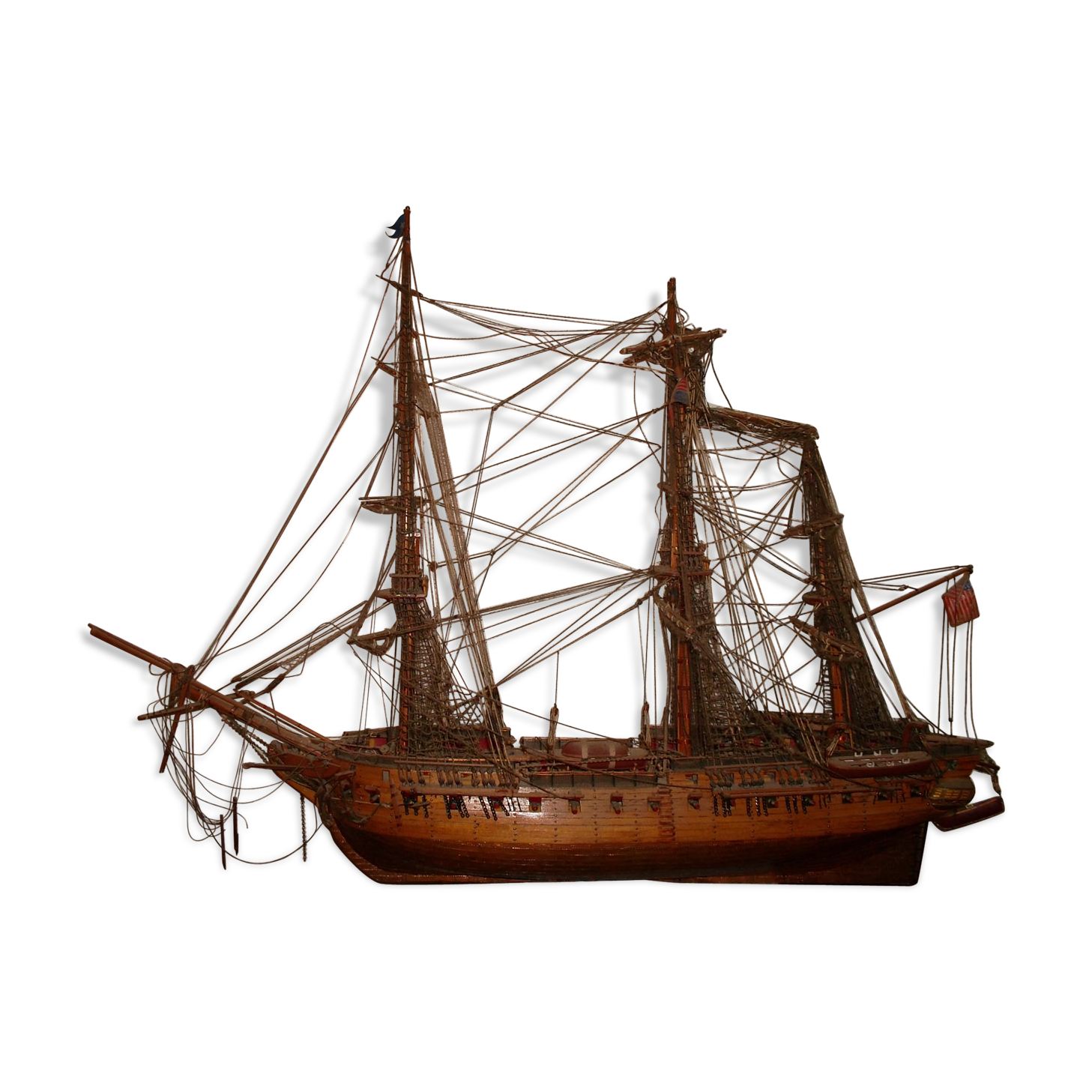 Model three masted wooden