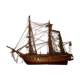 Model three masted wooden