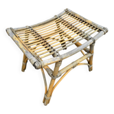 Rattan stool from the 70s France