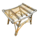 Rattan stool from the 70s France