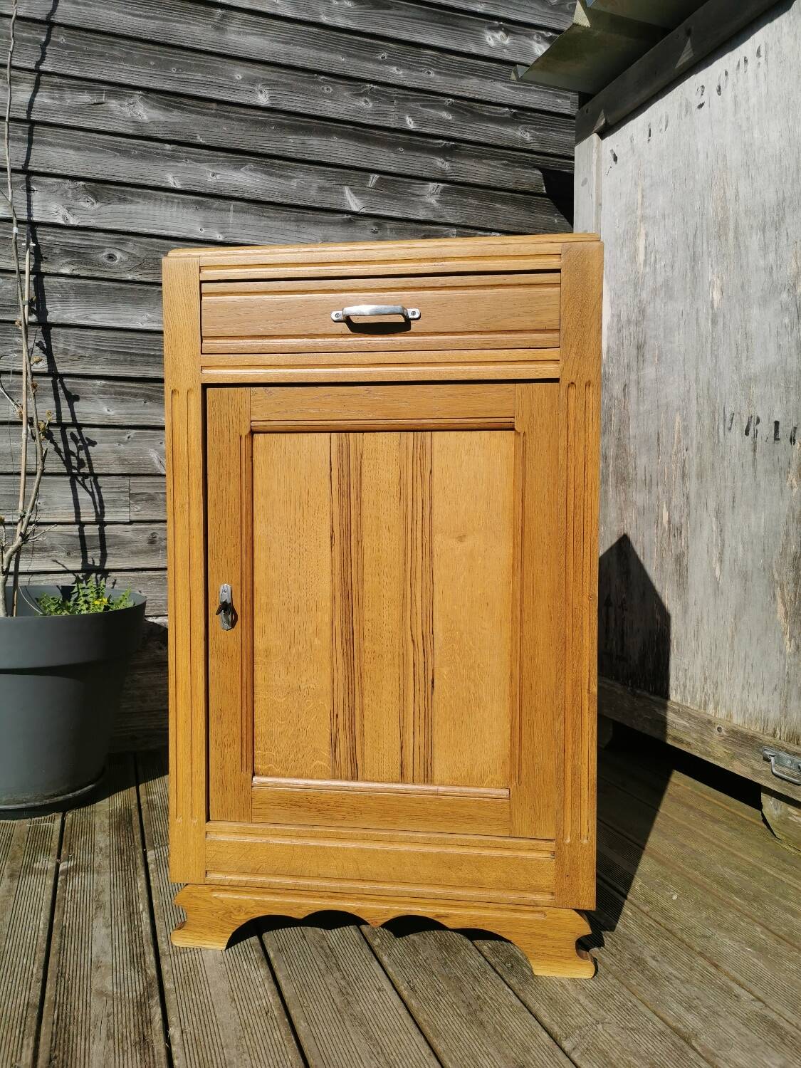 Vintage oak jam cabinet