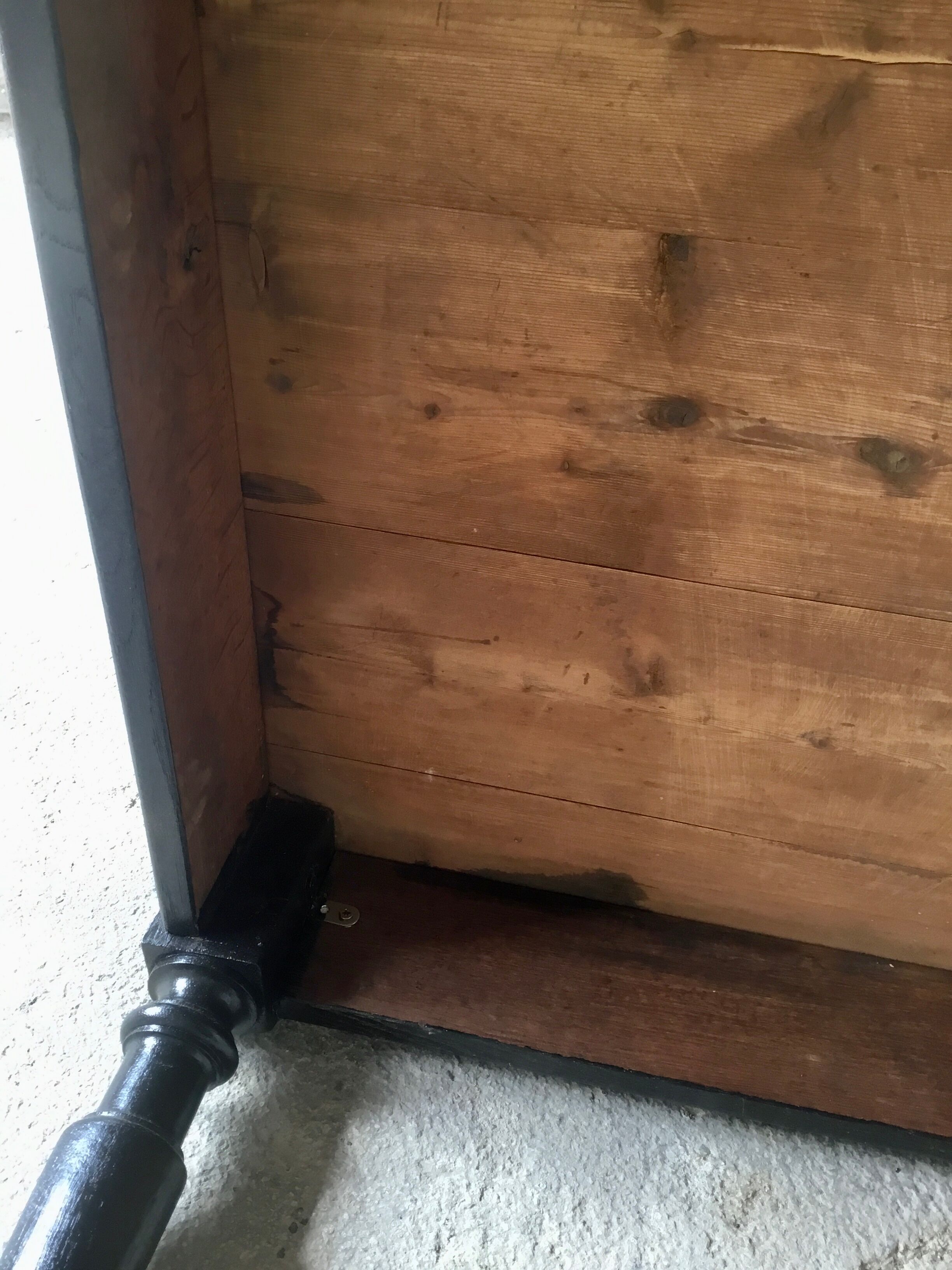Large farmhouse table 180 cm feet turned - early twentieth