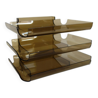 Document holder in smoked plexiglass from the 70s