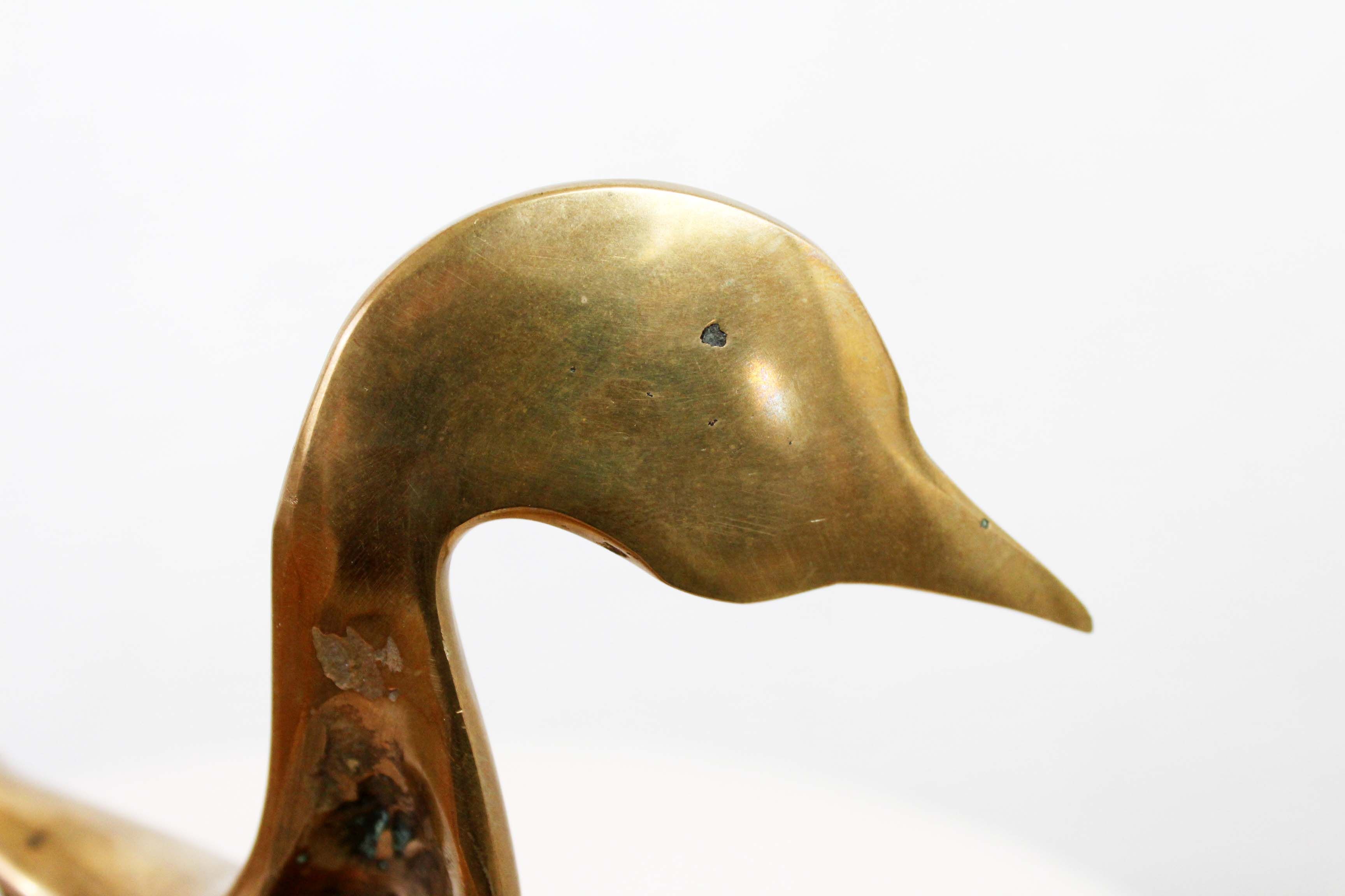 Oiseau brutaliste en bronze par Yves Lohé, années 80