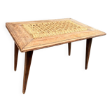 Rope and oak coffee table 1960