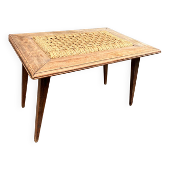 Rope and oak coffee table 1960