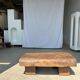 Asian solid wood quadripod brutalist coffee table H30 L81 l42