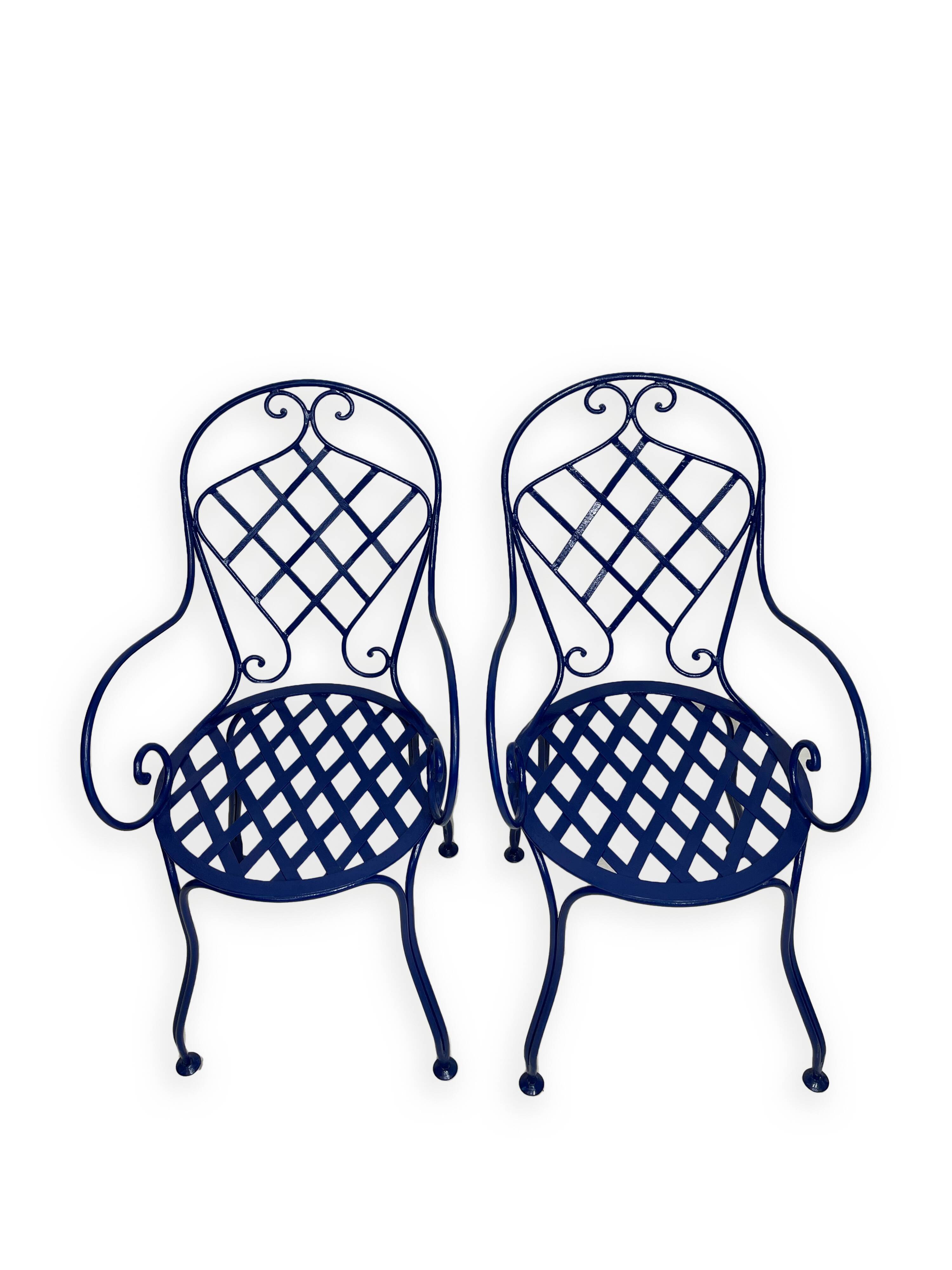 Chaises bistrot en fer forgé