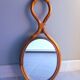 Miroir en rotin 1960