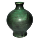 Vintage ceramic vase signed vague - Green glazed terracotta