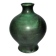 Vintage ceramic vase signed vague - Green glazed terracotta