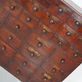 Antique Hardwood Apothecary Cabinet / Bank of Drawers, England, 19th Centur