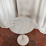 Designer coffee table in Carrara marble – Ø 41 cm