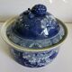 Ancient white blue Chinese ceramic pot