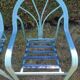 Lot of 3 vintage garden chairs/armchairs