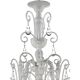 Imperial Venetian Modern White "Ca' Rezzonico" With Curls Murano Glass Chan