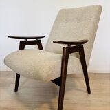Fauteuil vintage entièrement restauré par Jaroslav Smidek, Tchécoslovaquie, années 1960