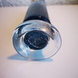 Vase en cristal bleu