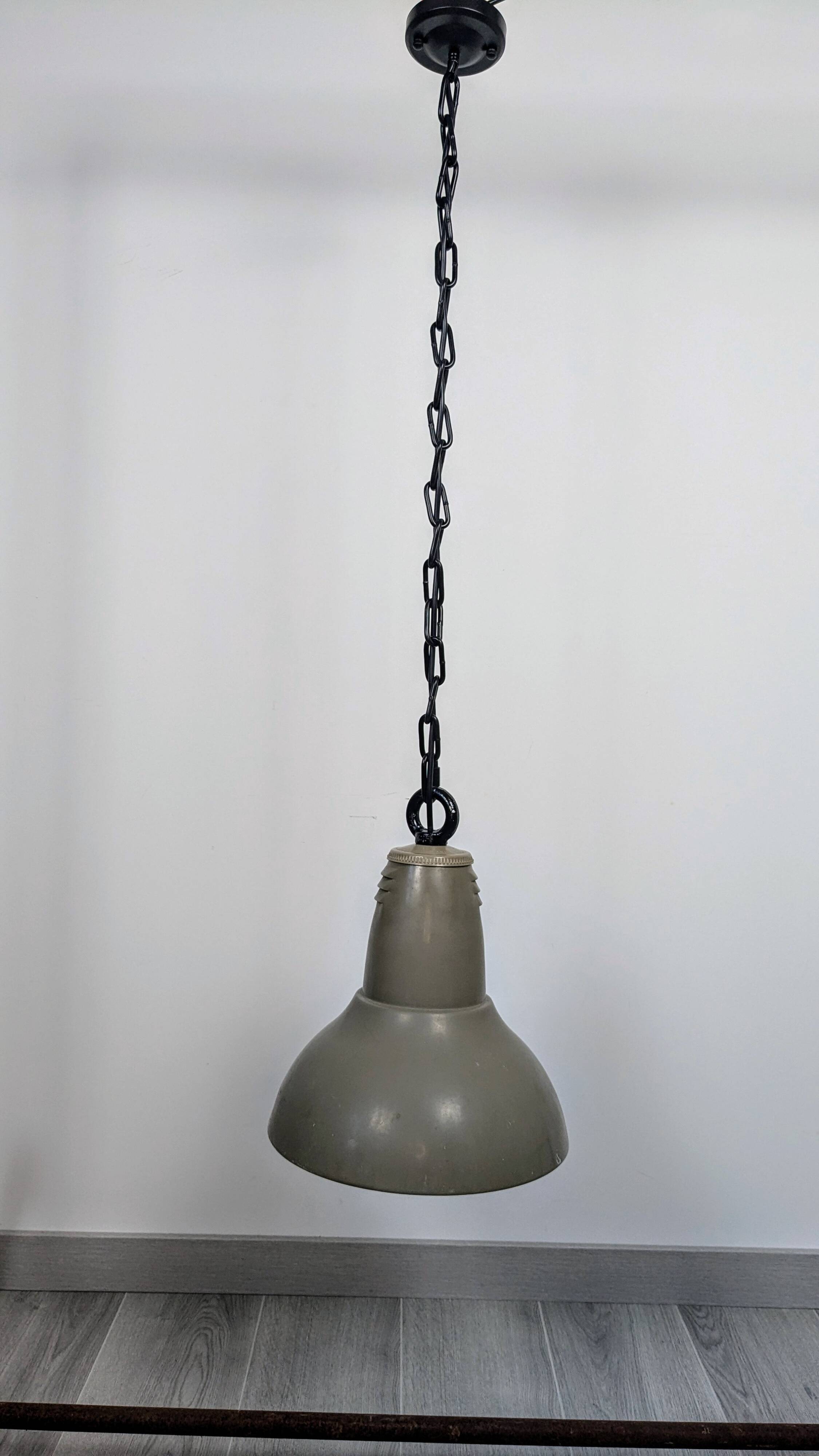 Holophane vintage industrial pendant light