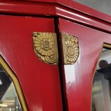 Importante Bibliothèque époque Art Déco en bois laqué et bronze doré