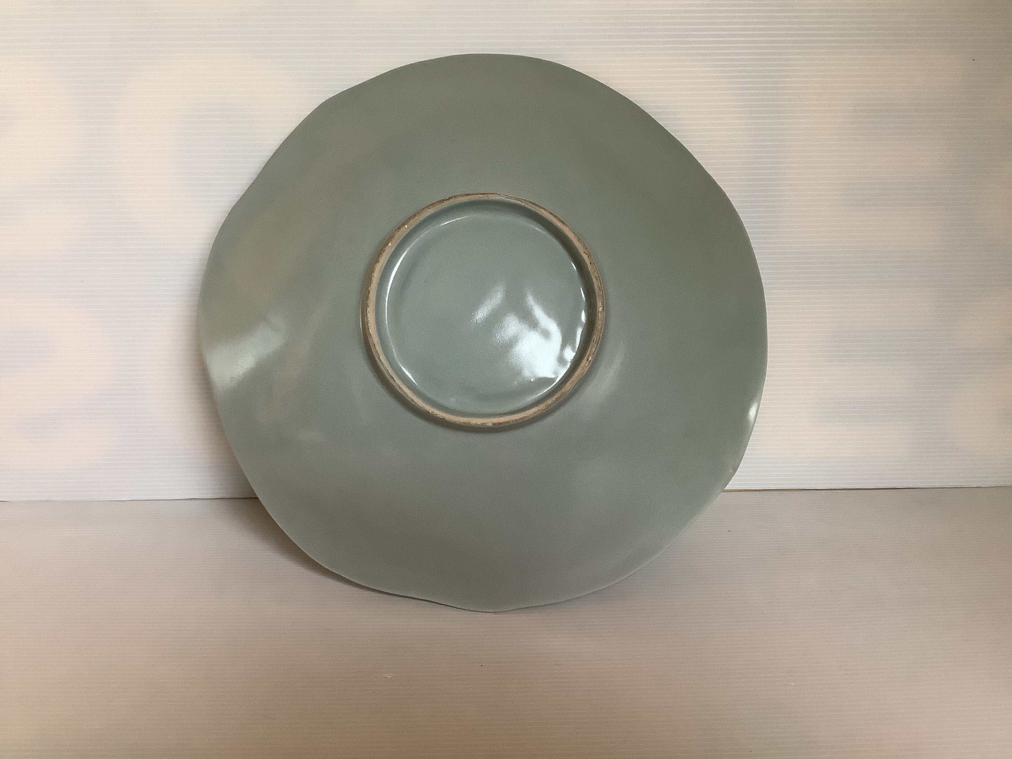 Grey-green ceramic cup