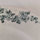 Grande assiette Longwy « Pompadour » vert bleuté – vers 1900