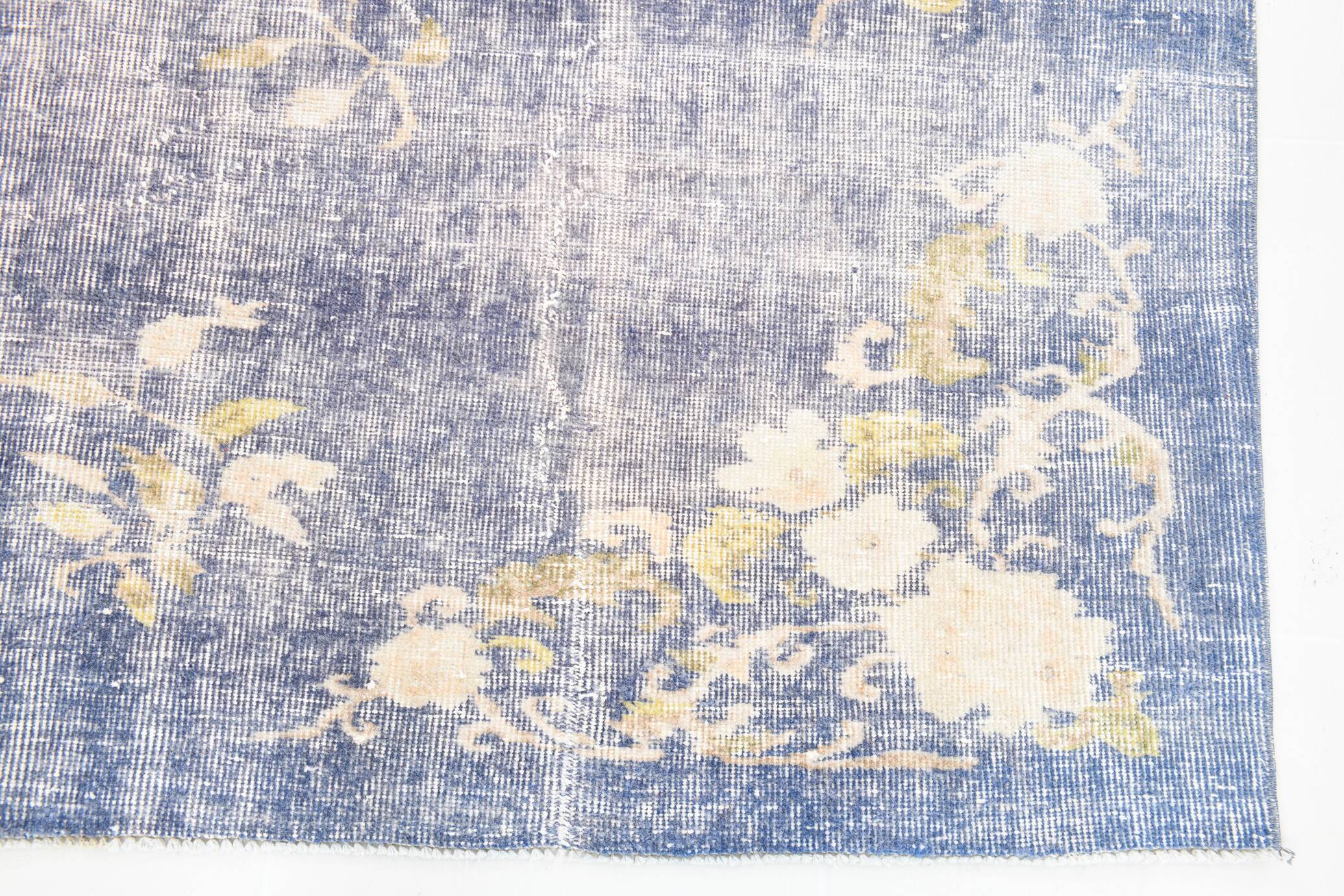 6x8 Faded Blue Oriental Vintage Rug, 194x258Cm