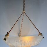 Sabino art deco basin ceiling light signed 1930 France