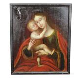 Oil painting miraculous image of Innsbruck Mary with child after Cranach