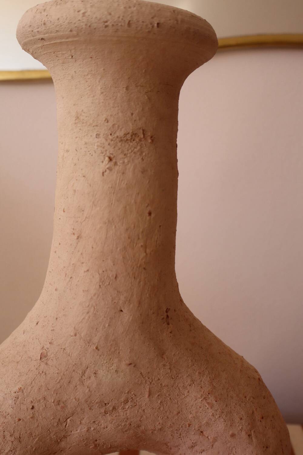 Raw tamegroat wabi sabi pottery sculpture